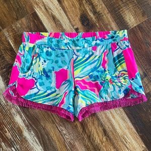 Lilly Pullitzer Magenta Hottie Shorts